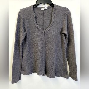 Wilt  gauzy waffle knit long  sleeve top